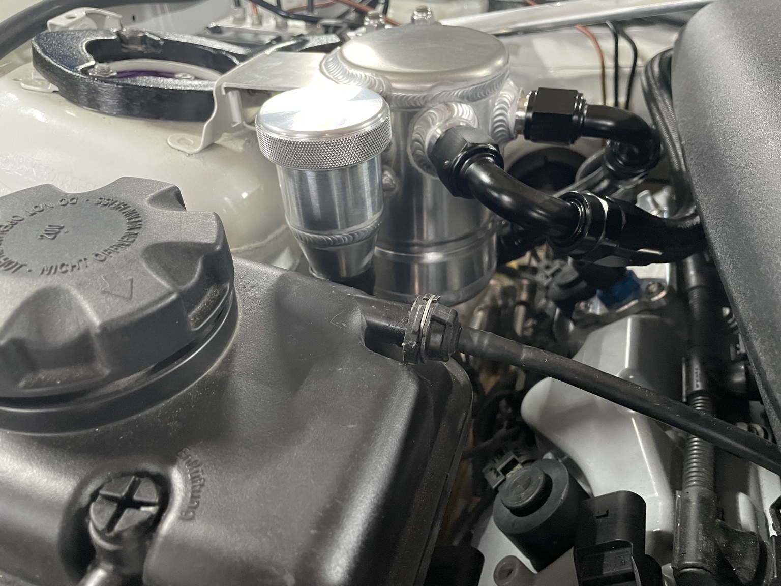E9x oil breather installed