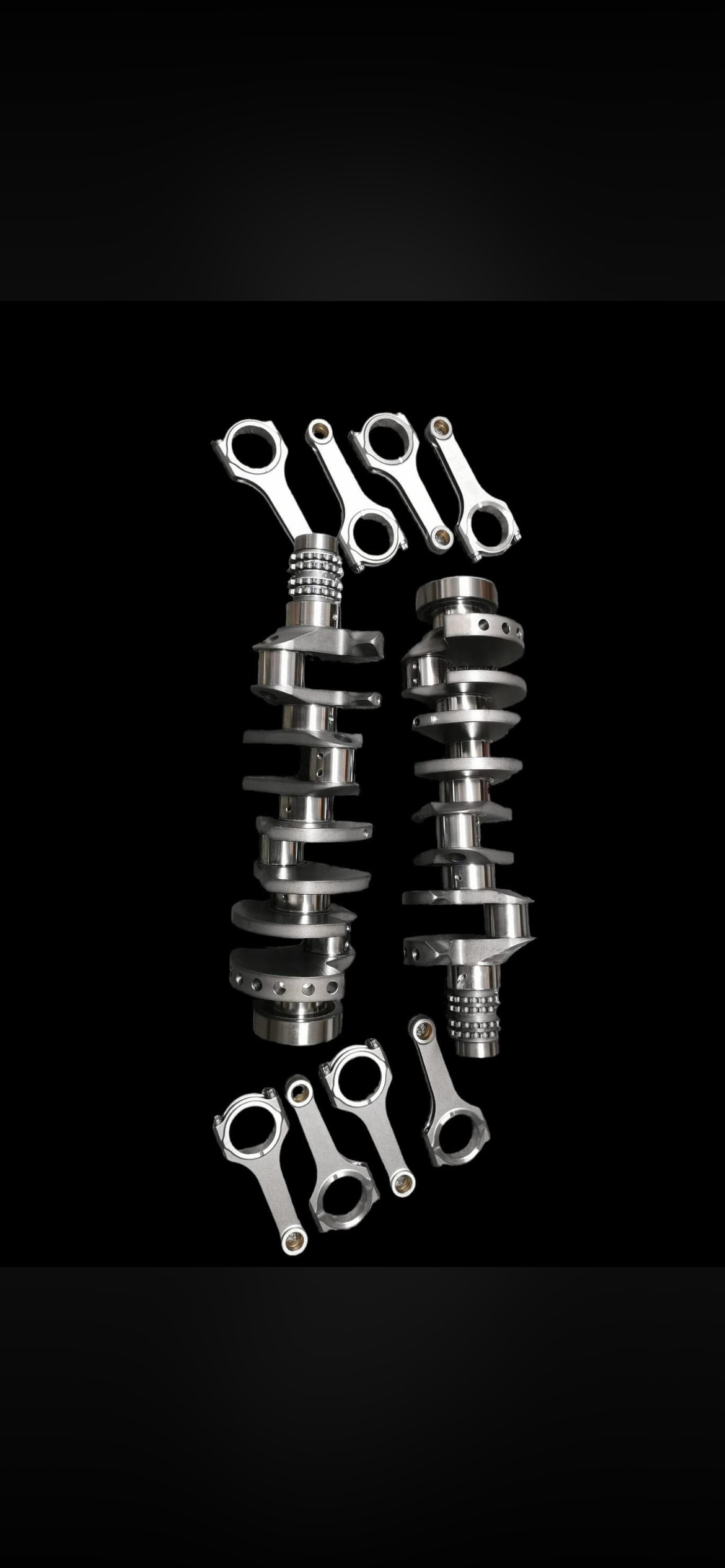 S65 crankshafts and steel conrods